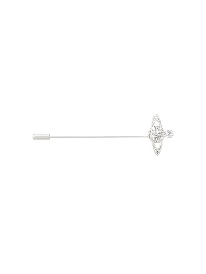 Vivienne Westwood Tiny Logo Pin - Silver