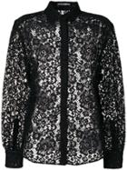 Dolce & Gabbana Floral Lace Shirt - Black