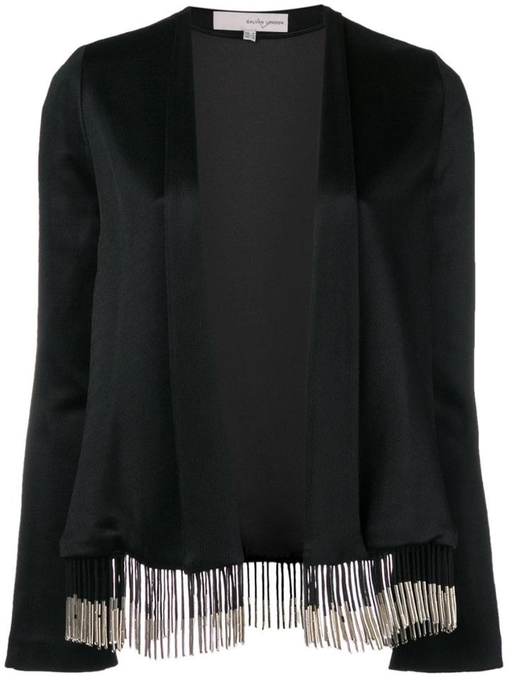 Galvan Molten Bead Fringe Blazer - Black