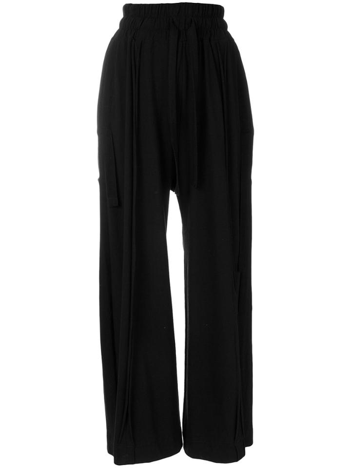 Barbara I Gongini Wide Leg Cropped Trousers - Black