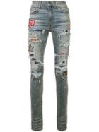 Amiri Distressed Slim-fit Jeans - Blue