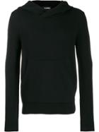 Les Hommes Fine Knit Hoodie - Black