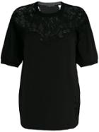 Ermanno Scervino Lace Panel Neckline Blouse - Black