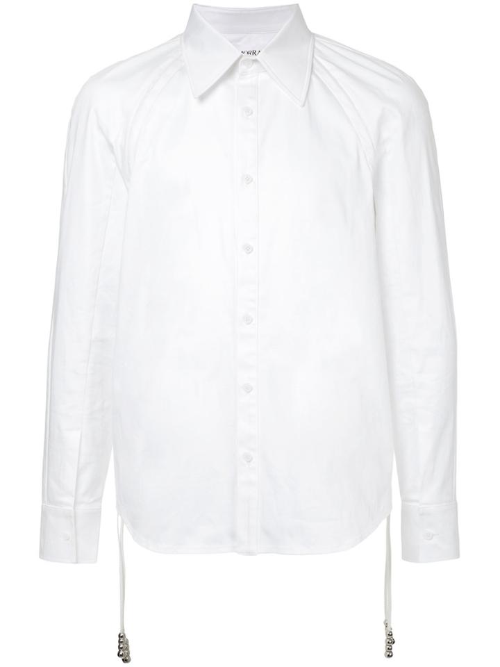 Gomorrah Studded Drawstrings Shirt - White