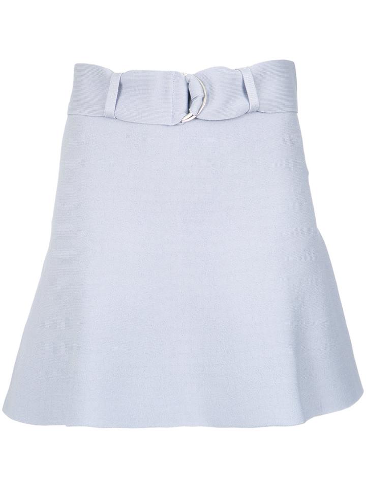 Egrey Crepe Short Skirt - Blue
