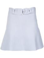 Egrey Crepe Short Skirt - Blue