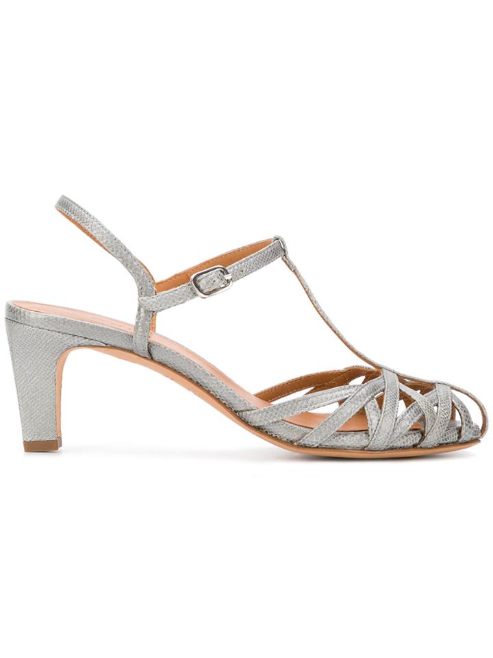 Chie Mihara Fish Scale Strappy Sandals - Grey