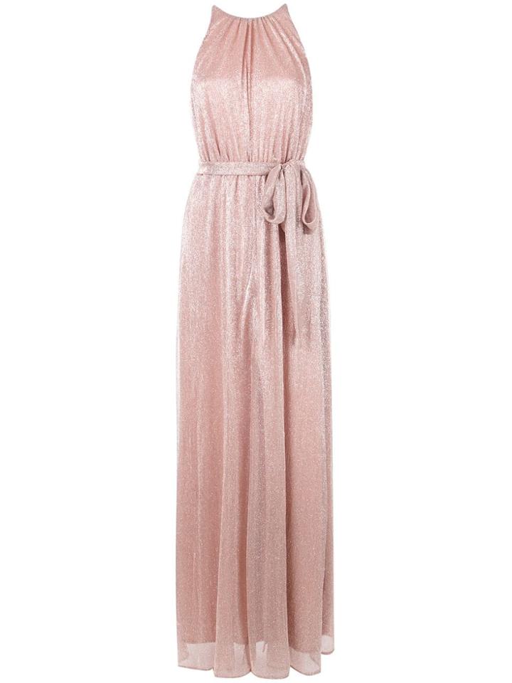 Halston Heritage Long Metallic Dress - Pink