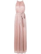 Halston Heritage Long Metallic Dress - Pink