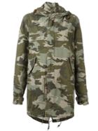 Mr & Mrs Italy Camouflage Print Parka, Women's, Size: Xxs, Green, Cotton