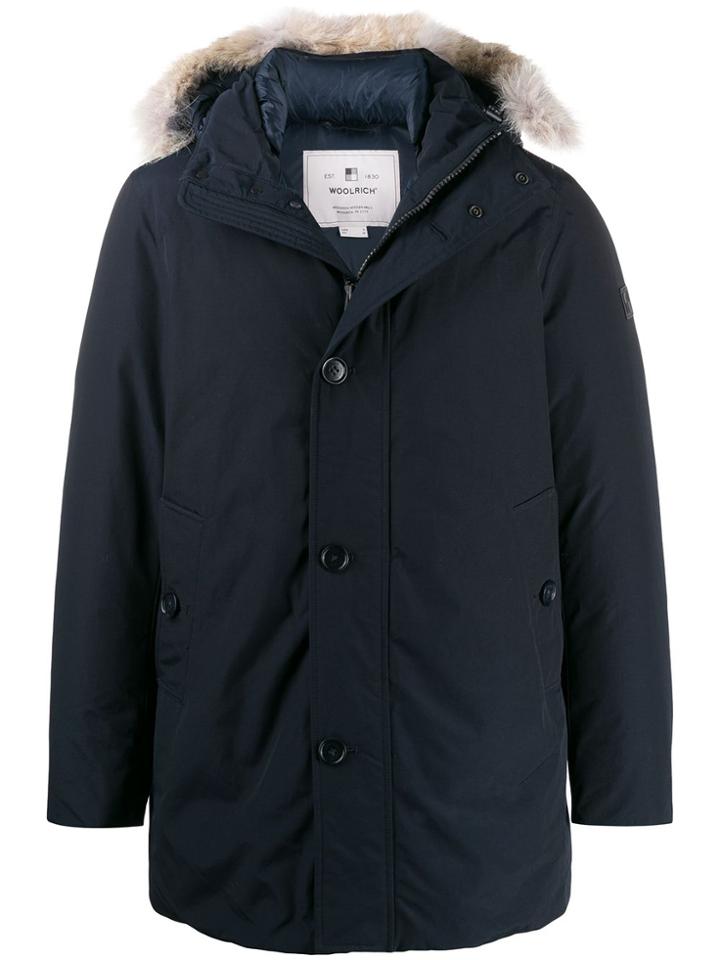 Woolrich Coyote Fur Hooded Parka - Blue