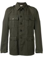 Dries Van Noten Military Jacket, Men's, Size: 52, Green, Cotton/linen/flax