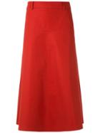 Nk A-line Midi Skirt - Red