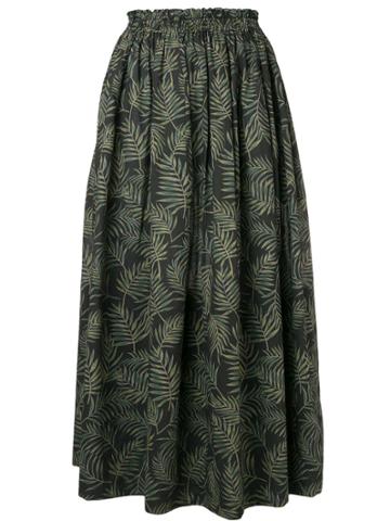 Cristaseya Floral Print Skirt - Black
