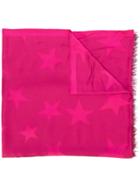 Stella Mccartney - Star Print Scarf - Women - Silk/modal - One Size, Pink/purple, Silk/modal