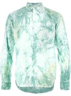 Comme Des Garçons Homme Plus Marble Print Shirt - Green