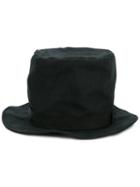 Yohji Yamamoto Crushed Top Hat, Men's, Black, Linen/flax