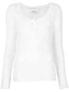 3.1 Phillip Lim Open Knit Henley Top