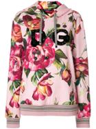 Dolce & Gabbana Rose Print Hoodie - Pink & Purple
