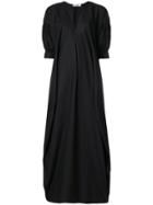 Jil Sander V-neck Voluminous Dress - Black