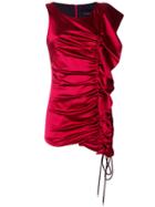 Christian Pellizzari Fitted Ruffle Dress - Red