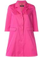 Twin-set Short-sleeve Button Coat - Pink & Purple