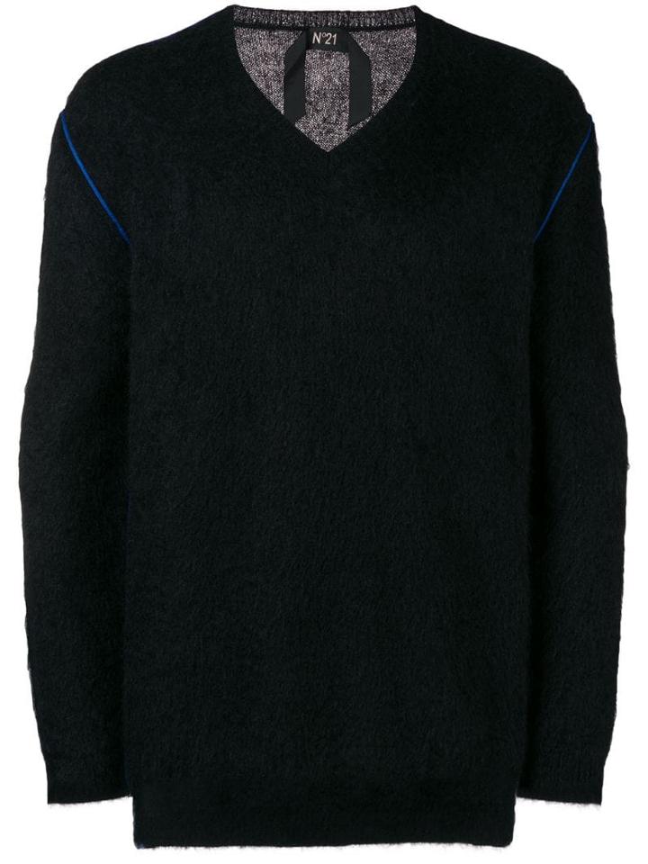 Nº21 Furry Jumper - Black