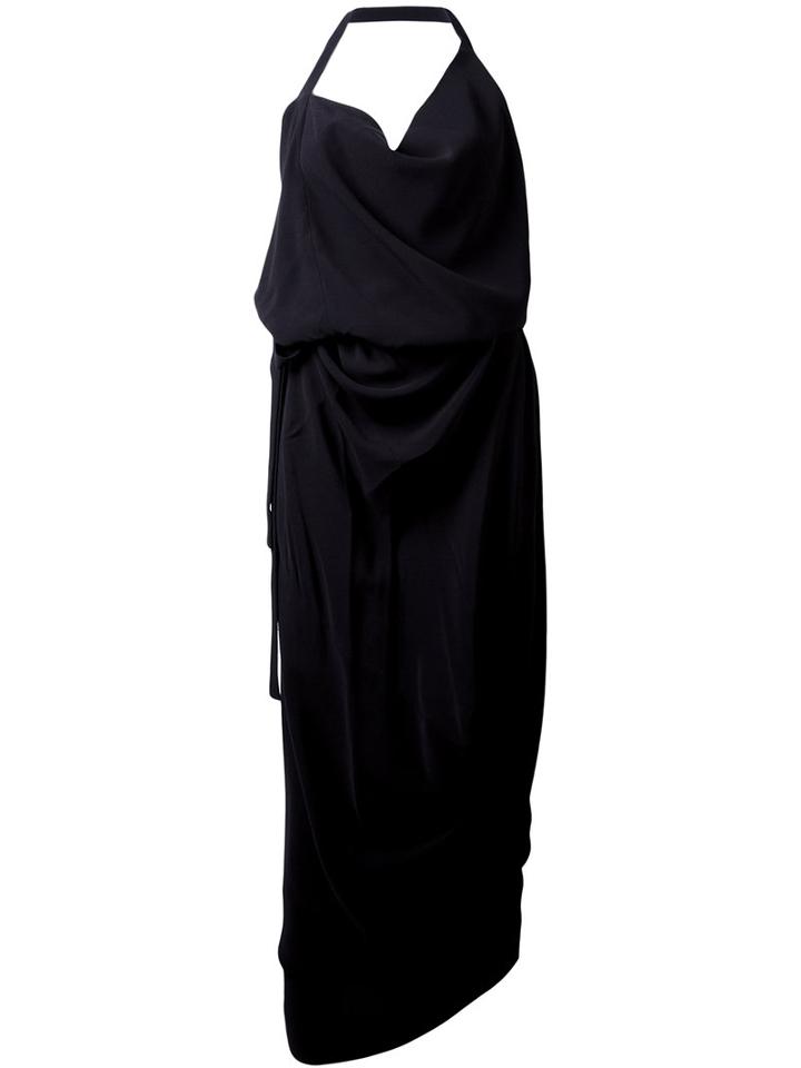 Vivienne Westwood - Asymmetric Draped Dress - Women - Viscose - 40, Black, Viscose