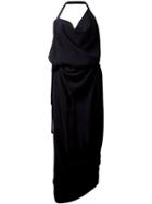 Vivienne Westwood - Asymmetric Draped Dress - Women - Viscose - 40, Black, Viscose