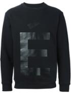 Études 'e' Printed Sweatshirt, Men's, Size: Large, Black, Cotton
