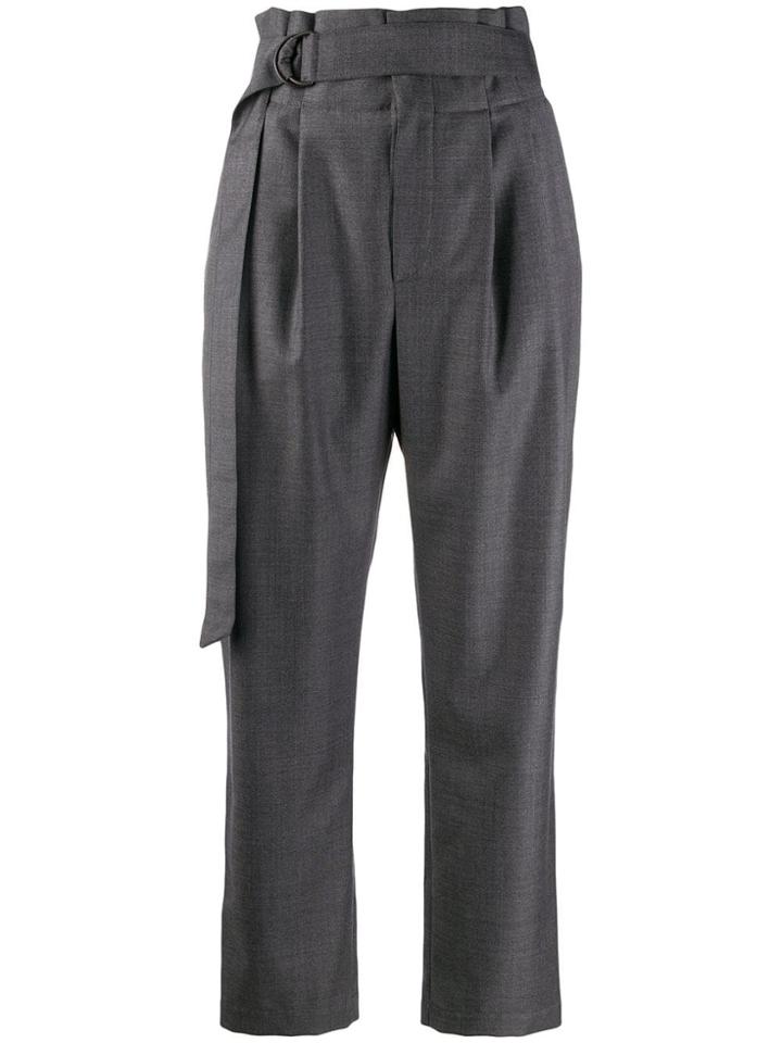 Brunello Cucinelli High-waisted Trousers - Grey