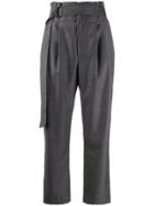 Brunello Cucinelli High-waisted Trousers - Grey