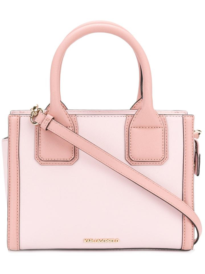 Karl Lagerfeld Karl Klassik Mini Tote - Pink & Purple