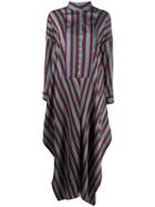 Maison Rabih Kayrouz Striped Tunic Shirt Dress - Red