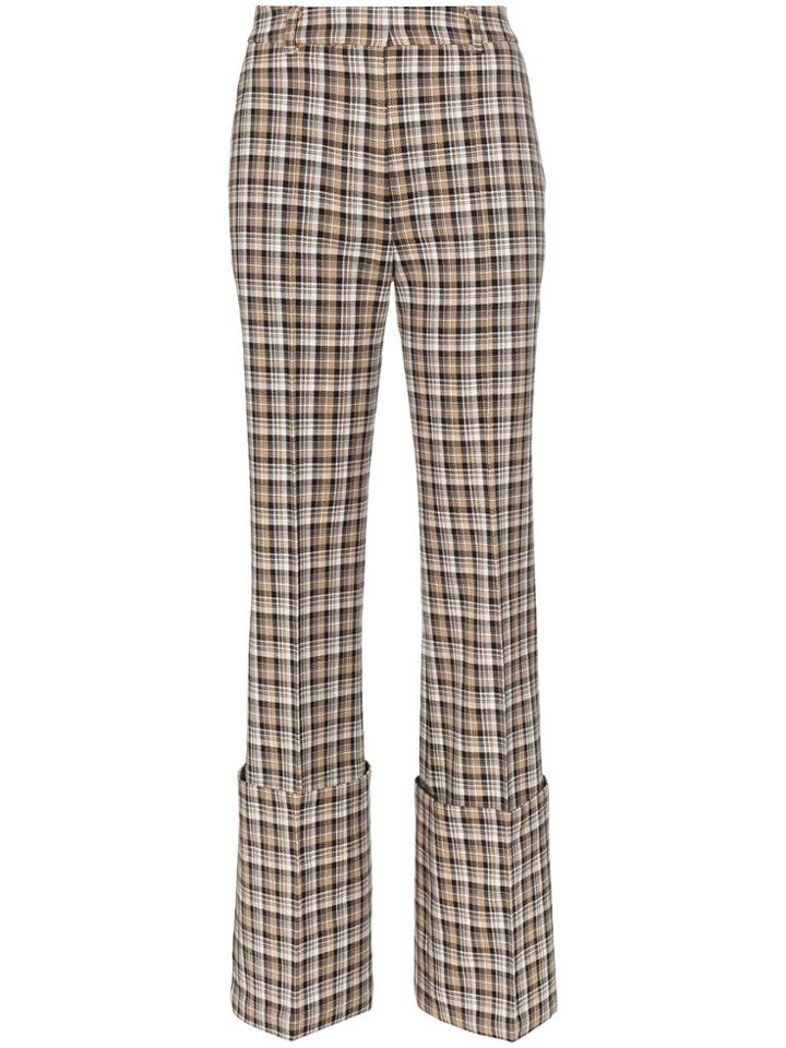 Beaufille Moretti Turned Up Cuff Straight Leg Trousers - Neutrals