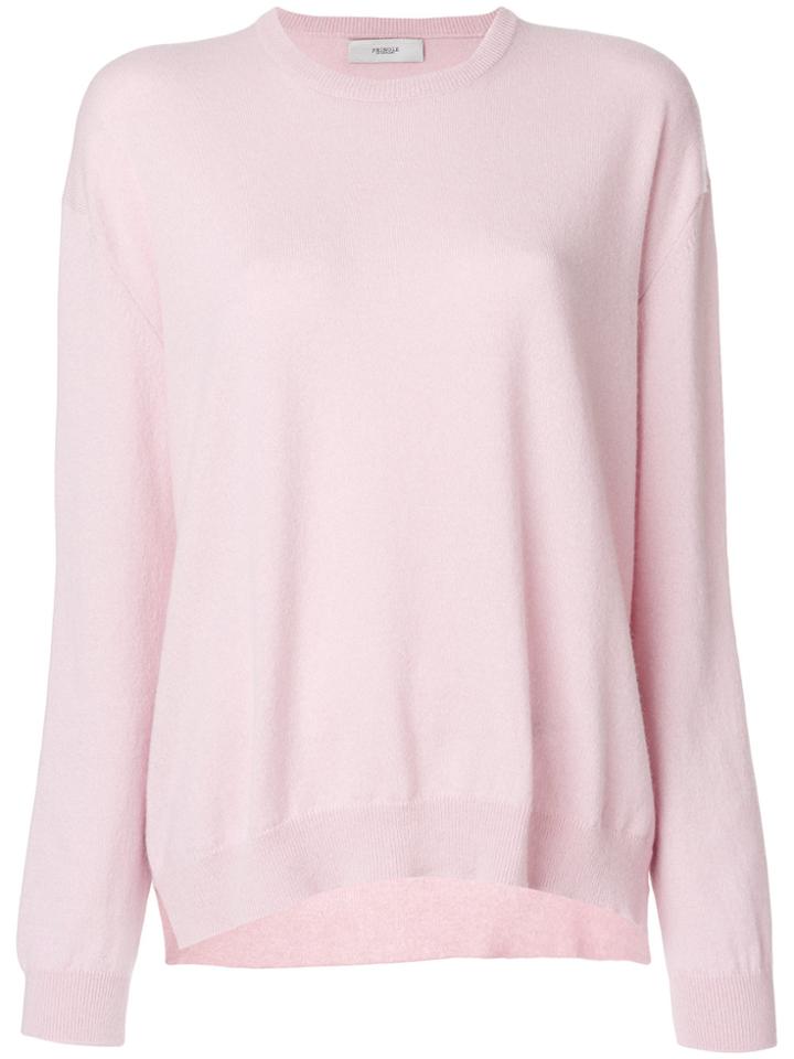 Pringle Of Scotland Round Neck Cashmere Jumper - Pink & Purple