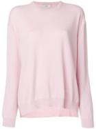 Pringle Of Scotland Round Neck Cashmere Jumper - Pink & Purple