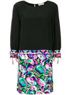 Emilio Pucci Three-quarter Sleeves Short Dress - Black