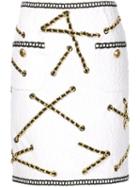 Moschino Boucle Chain Trim Skirt