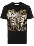 Pierre Balmain Fish Print Logo T-shirt - Black