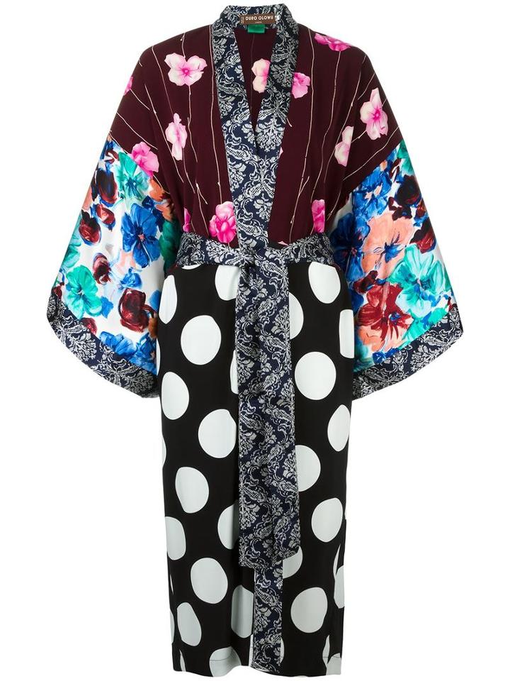 Duro Olowu Printed Kimono Jacket, Women's, Size: 8, Silk/rayon