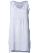Drumohr Longline Tank Top, Women's, Size: 44, Grey, Silk/spandex/elastane