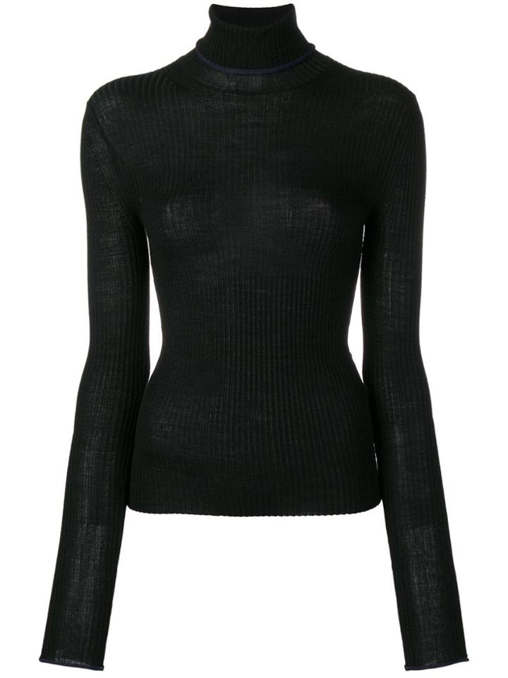 Acne Studios Fitted Turtleneck Sweater - Black