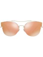 Miu Miu Eyewear Scenique Mirrored Sunglasses - Yellow & Orange