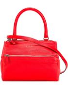 Givenchy Small Pandora Tote, Women's, Red, Goat Skin