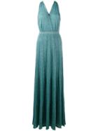 Missoni Sleeveless Lurex Evening Dress, Women's, Size: 42, Blue, Silk/polyester/spandex/elastane/viscose