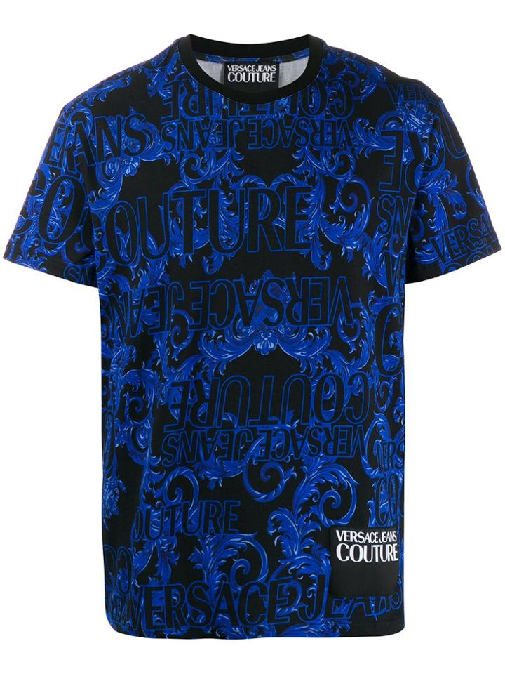 Versace Jeans Couture Baroque Print T-shirt - Blue