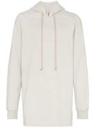 Rick Owens Embroidered Panels Hooded Jumper - Neutrals