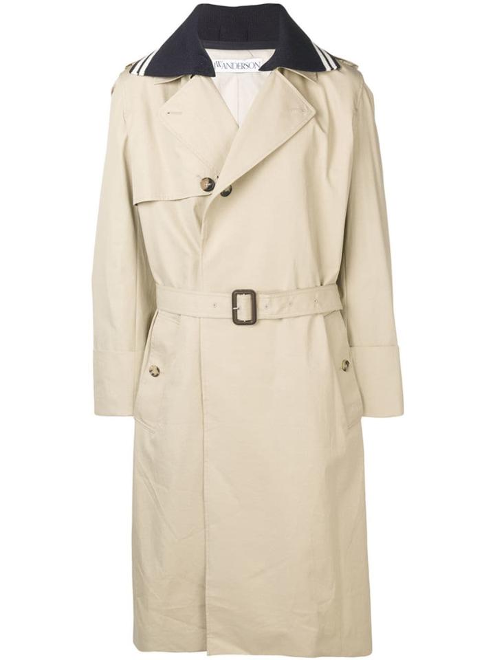 Jw Anderson Belted Trench Coat - Neutrals