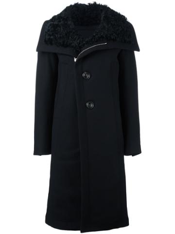 Dsquared2 'hikaru' Coat, Women's, Size: 42, Black, Sheep Skin/shearling/polyamide/polyester/virgin Wool
